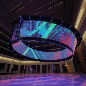 China P4.81 Transparent Flexible LED Screen Display Low Maintenance factory