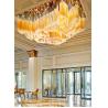 Buy cheap Luxury Golden Transparent Rectangular Crystal Extra Large Chandeliers Made To from wholesalers