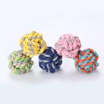 Bite Resistant Cotton Dog Rope Toy Ball Braided Cotton Chew Knot Ball For Dog