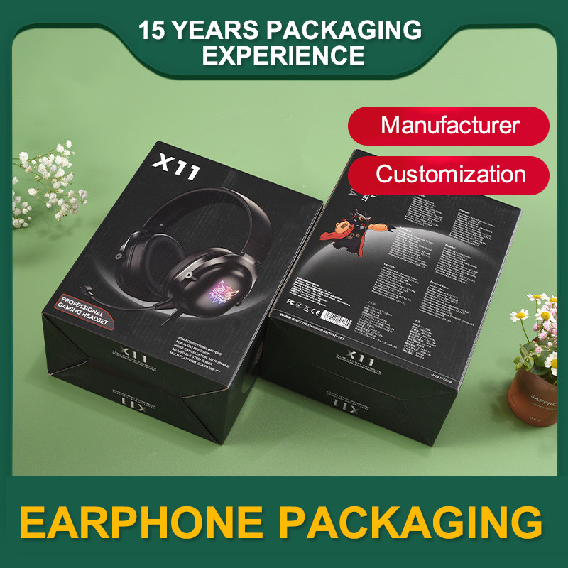 Customize Luxury Foldable Earphone Packaging Box Cardboard Electronic Packaging Paper Box