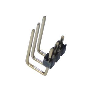 2.0mm 3 Pin Single Row Pin Header 90 Degree U Type Connector Side Plastic