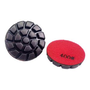 China 3 inch 80mm ceramic transitional diamond grinding pads wet/dry use for concrete scratches removal factory