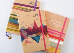 China Gold Edge Kraft Cardboard Hard Cover Notebook Perfect Binding And Pendant factory