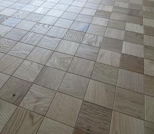 China Mosaic Oak Engineered Parquet Flooring, Embossed, Invisible Lacquer factory