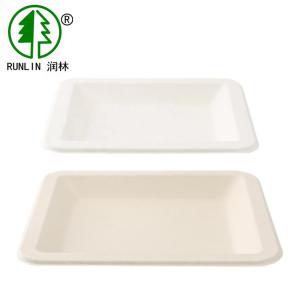China Microwavable Sugarcane Bagasse Biodegradable Food Trays Eco Friendly Disposable Plates factory