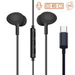 USB Type C Earphones Stereo in Ear Earbuds Headphones with Microphone Bass