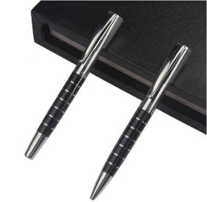 China double metal ball pen with customized logo promotional metal roller pen with pen box factory