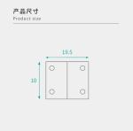 Furniture Fitting 10x19.5mm Metal L-brackets Durable and Sturdy for Flat-Packed