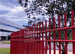 China Flat Top Square Pipe Powder Coated Tubular Fencing Horizontal Rail Galvanized Steel Q195 Q235 factory