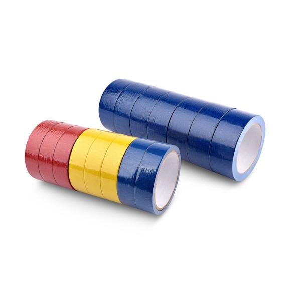 Crepe Paper Coloured Adhesive Tape No Residue Solvent Resistant Automotive