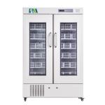 658 Liter Double Glass Door Blood Bank Refrigerators with blood basket with