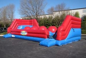 China Sphere Wipeout Big Baller Inflatable Interactive Games Brige Walk For Playground factory
