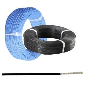 China Blue 30 AWG high temperature Wire Braided Tin Coated Copper Wire factory
