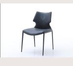 Italian Minimalist Hotel Restaurant Furniture Comfortable Backrest Metal Leather