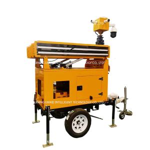 China Mobile Solar Security Camera Trailer Portable Solar CCTV Trailer For Construction Site Monitoring factory