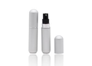 China Portable Shiny Silver Aluminum Refillable Perfume Spray Bottle Bottom Filled Type factory