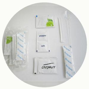 China CONDIMENTS FOR AIRLINE, AIRLINE CONDIMENTS PACK, SUGAR, SALT, PEPPER, CREAM, CANDY, TISSUE factory