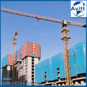 China 6t Flat Top Tower Crane PT5515 QTZ80 55 Meters Jib Cranetower factory