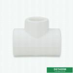 Sanitary White Ppr Pipe Fittings Reducing Tee Size Plastic Pipe Accessories