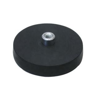 China A3 Steel Case Rubber Coated Magnet Black Rubber Covered Magnets factory
