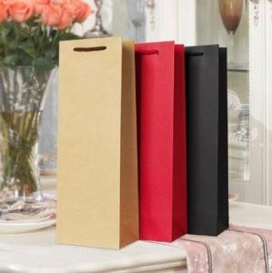 China CMYK 100gsm Kraft Paper Wine Bags factory