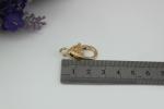 Gold zinc alloy bag hardware mini 5 mm lanyard snap hook suitable for metal