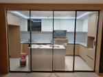 Kitchen Glass Aluminum Alloy Sliding Door Customizable Surface Finished