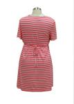 Women'S Casual Cotton Summer Dresses , Striped Maternity Midi Dress Mini Yard