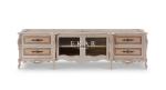 Antique Royal Ash Wood Carving Home Living Room Furniture Cabinet Tv Stand