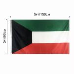Factory Hotsale Kuwait Country Flag Digital Printing 100D Polyester 3x5Ft Flag