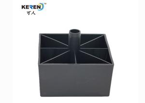 China KR-P0249 Durable Plastic Square Couch Legs 60mm Height Corrosion Resistance factory