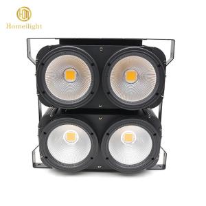 China Concert Audience Lights 4 Eyes 4X100W Warm / Cool White Cob LED Blinder 2in1 factory