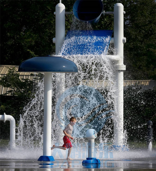 Commercial Fiberglass Aqua Play Games Children Pool Big Water Buckets