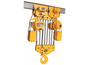 China Standard Headroom Electric Chain Hoist 25 Ton Capacity With Electric Trolley factory