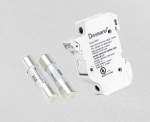 China 100A Energy Storage System Fuse , Solar Panel 10 X 38 Cartridge Fuses Fiber Pipe factory