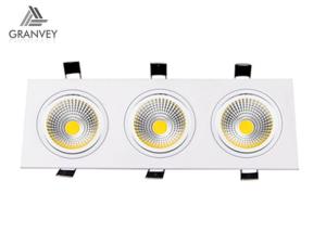 China Silver Black Aluminum Square LED Ceiling Recessed Lights Spot Light COB 15W 18W factory