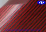 Matte Polyurethane Leather Fabric Twill Red Kevlar Carbon Fiber For Musical