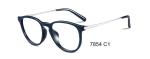 Metal Temple Food Contact Ultra Light Eyeglass Frames With Round Lens
