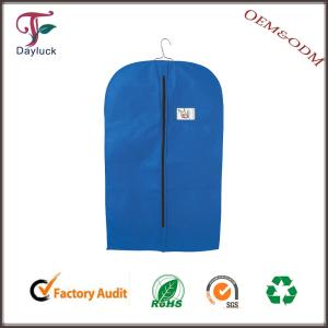 China Blue color wholesale travel fabric garment bags/ suit cover factory