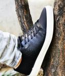 EUR Size 42 27cm Mens Casual Leather Slip On Shoes All Black Colorway
