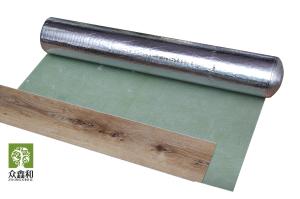 China High Density 2mm Thick Rubber Floor Underlayment Silver Foil For Laminate Flooring factory