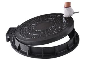 China Anti Corrosion Ductile Iron Manhole Cover A15 B125 C250 D400 Class Lower Noise factory