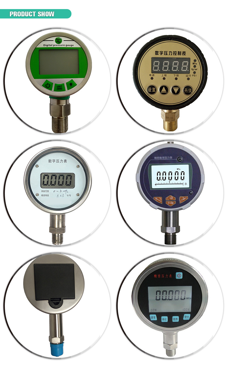 Stainless Steel Digital Water Pressure Meter High Precision 100mm Digital Water Manometer