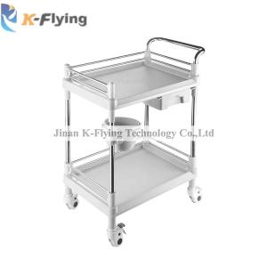 China Clinical ABS Plastic Two Layers Instrument Treatment Medical Trolley factory