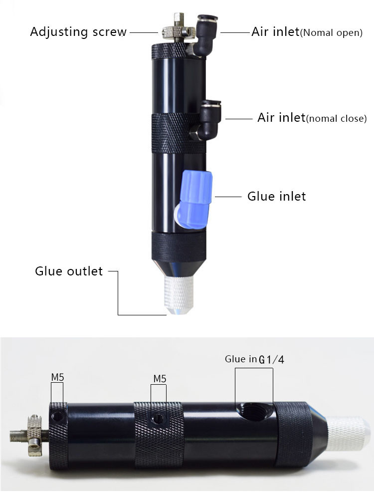 Pneumatic Suction Dispensing Valve Cylinder Type CNC Turning And Milling HJD32L