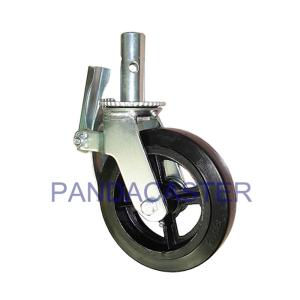 China Black Heavy Duty Scaffold Wheels 200mm Castor Wheels 8 Inch factory