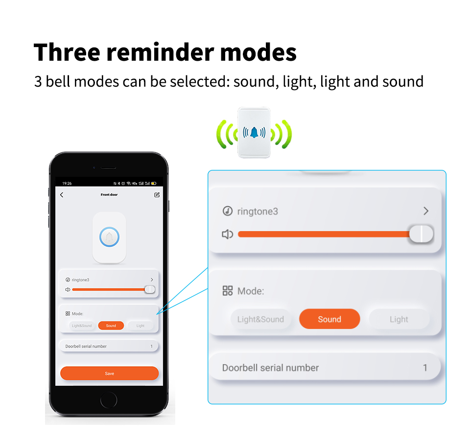 IP44 Tuya Smart Doorbell EU US UK Plug Waterproof Door Bell