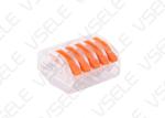 Five Port 10PCS PC / PA66 Wire Junction Connector