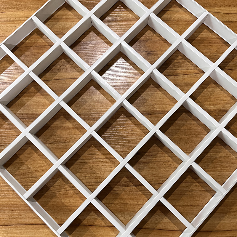 Aluminum 595x595mm Grid Ceiling Tiles For Shopping Mall Customized Size