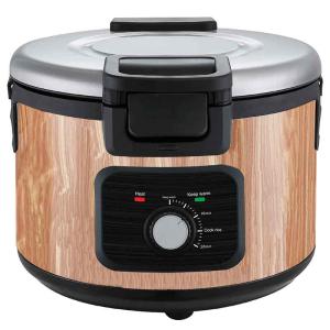 China 16L Panel Rice Cooker Wood Grain Shell Mechanical Knob Control factory